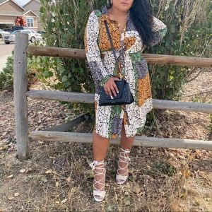 Women's Nine West Knot-Front Shirt Dres